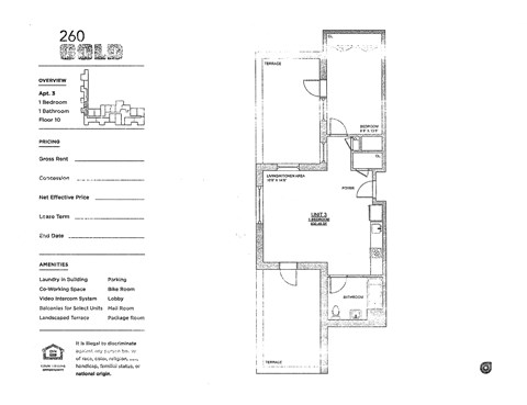 A floor plan and details of a property at 260 Sills Street.